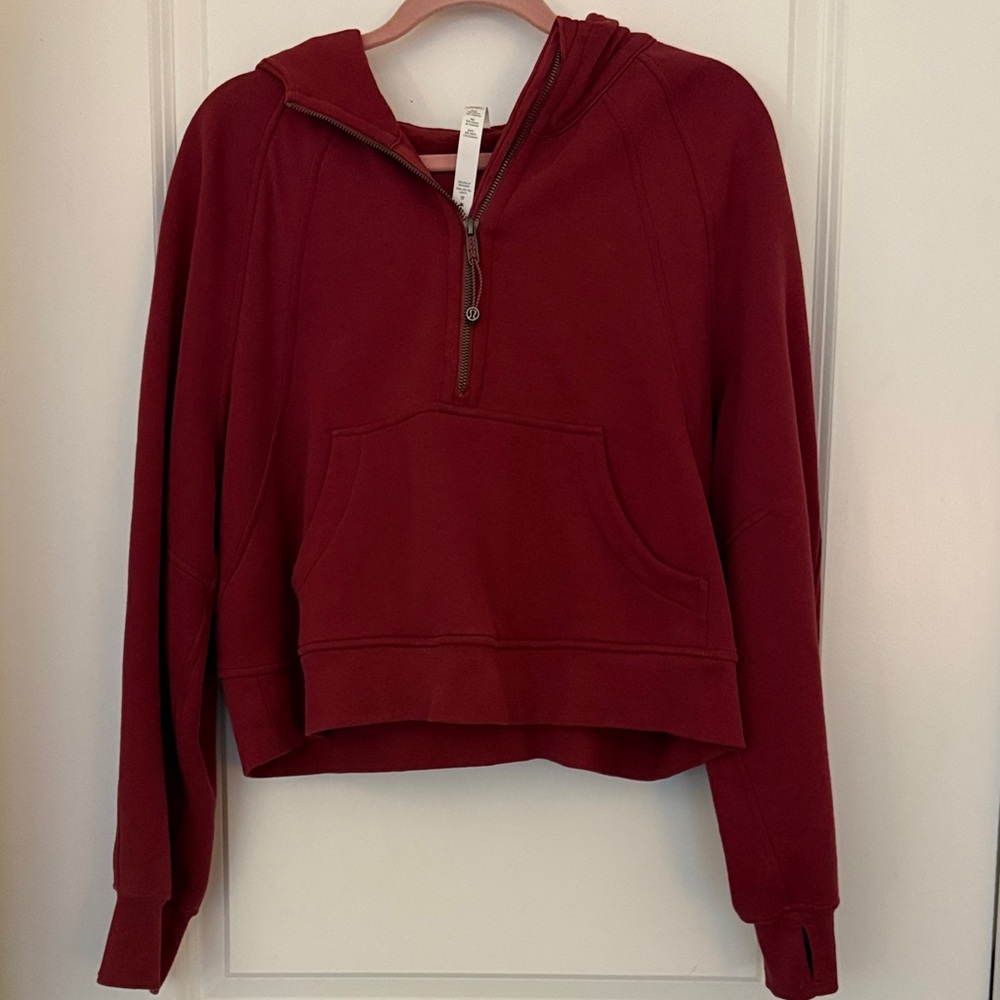 lululemon athletica Burgundy Half-Zip Hoodie